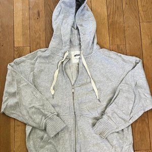 Aerie Oversized Full-Zip Hoodie | Gray | Size M